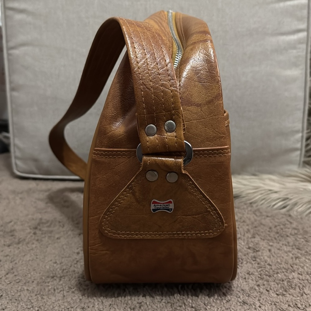 Vintage American Tourister Carryon Shoulder Strap Bag-EUC-Brown - Picture 5 of 17